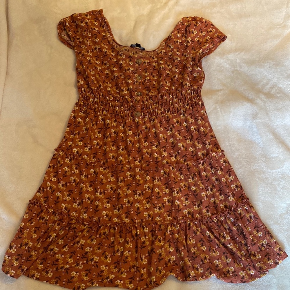 Medium Orange Floral Sundress